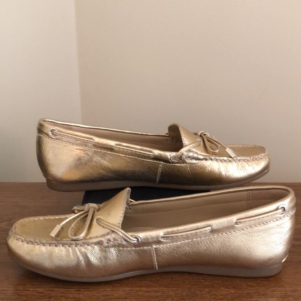 Michael Kors Gold Loafers - Picture 3 of 16